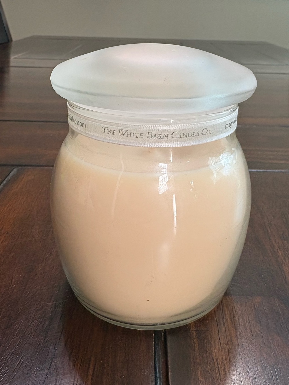 The White Barn Candle Co. Magnolia Blossom Glass Jar Candle